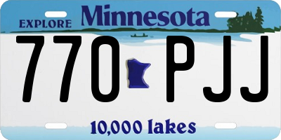 MN license plate 770PJJ