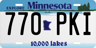 MN license plate 770PKI