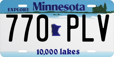 MN license plate 770PLV