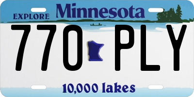 MN license plate 770PLY