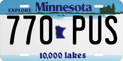 MN license plate 770PUS