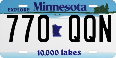 MN license plate 770QQN