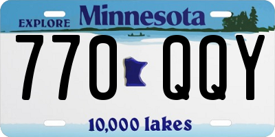 MN license plate 770QQY