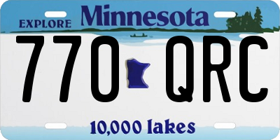 MN license plate 770QRC