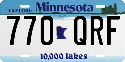 MN license plate 770QRF