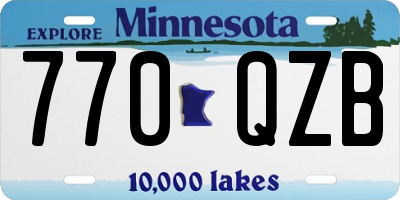 MN license plate 770QZB