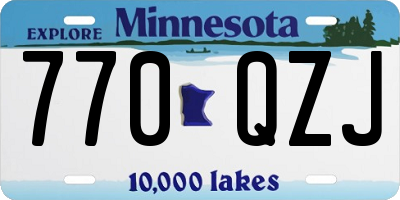 MN license plate 770QZJ