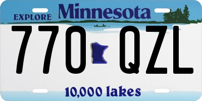 MN license plate 770QZL