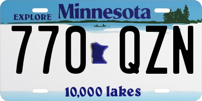 MN license plate 770QZN