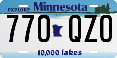 MN license plate 770QZO