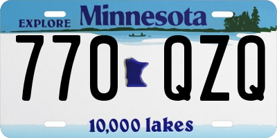 MN license plate 770QZQ