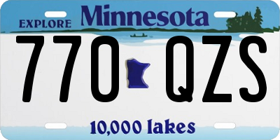 MN license plate 770QZS