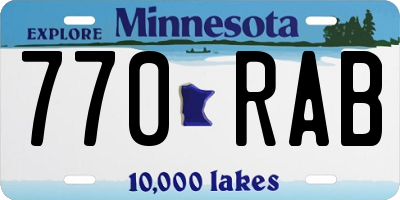MN license plate 770RAB