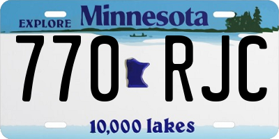 MN license plate 770RJC