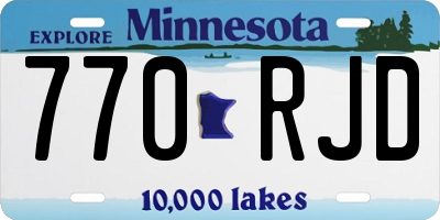 MN license plate 770RJD