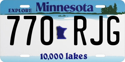 MN license plate 770RJG