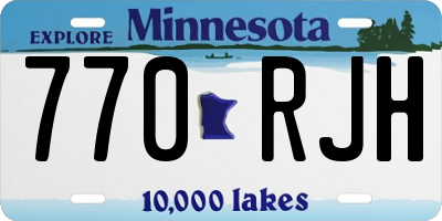 MN license plate 770RJH