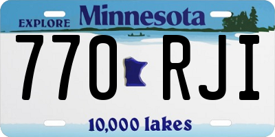 MN license plate 770RJI
