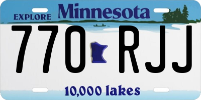 MN license plate 770RJJ