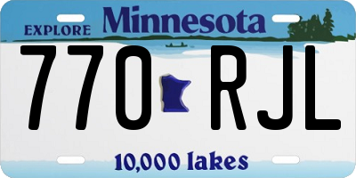 MN license plate 770RJL