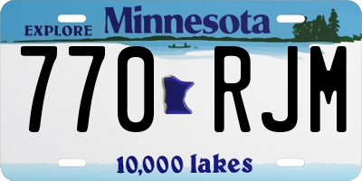 MN license plate 770RJM