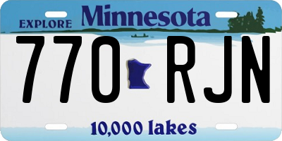 MN license plate 770RJN