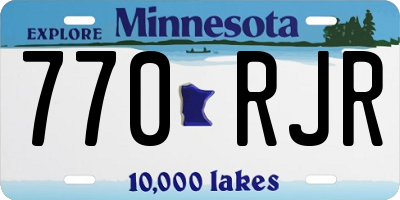 MN license plate 770RJR