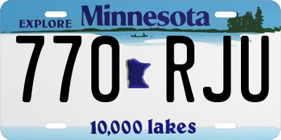 MN license plate 770RJU
