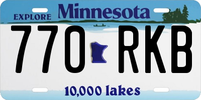 MN license plate 770RKB