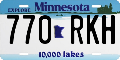 MN license plate 770RKH