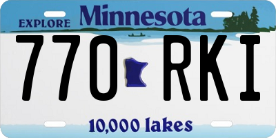 MN license plate 770RKI