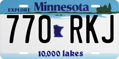 MN license plate 770RKJ