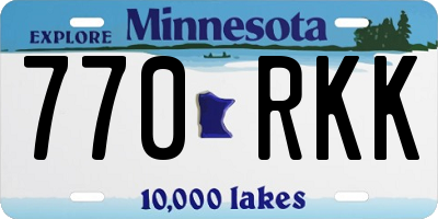 MN license plate 770RKK