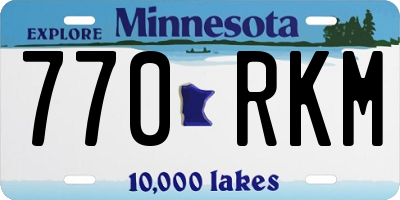 MN license plate 770RKM