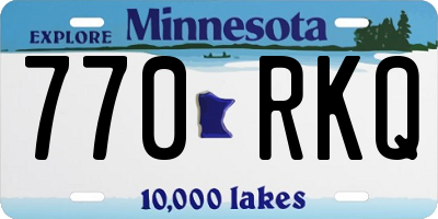 MN license plate 770RKQ