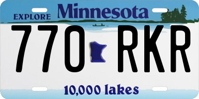 MN license plate 770RKR