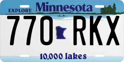 MN license plate 770RKX