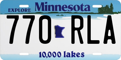 MN license plate 770RLA