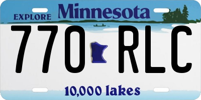 MN license plate 770RLC
