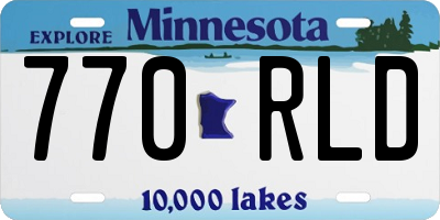 MN license plate 770RLD