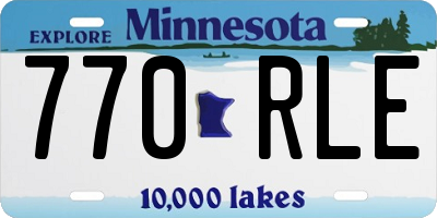 MN license plate 770RLE