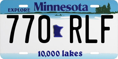 MN license plate 770RLF