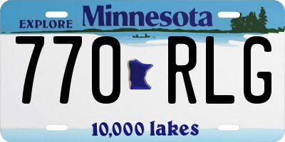 MN license plate 770RLG