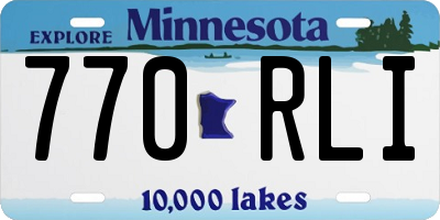 MN license plate 770RLI