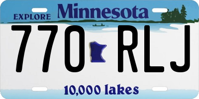 MN license plate 770RLJ