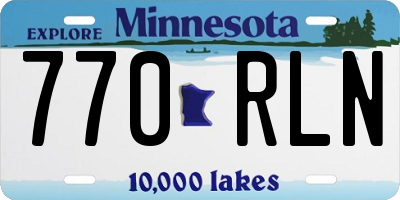 MN license plate 770RLN