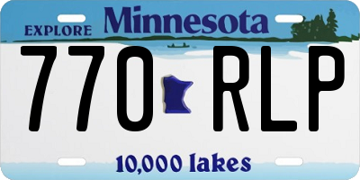 MN license plate 770RLP