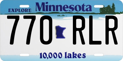 MN license plate 770RLR