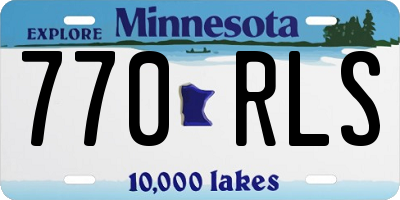 MN license plate 770RLS