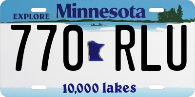 MN license plate 770RLU